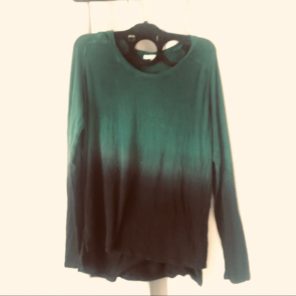 NOT FOR SALE - Gifted - Ted Haute ombré green fades to black top. - Picture 1 of 8